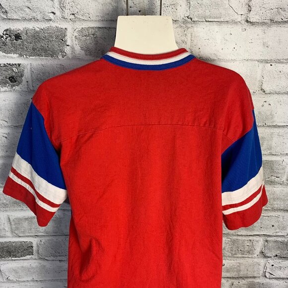 New York Rangers Vintage Jersey V-Neck Short Sleeve Shirt - Picture 7 of 15